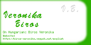 veronika biros business card